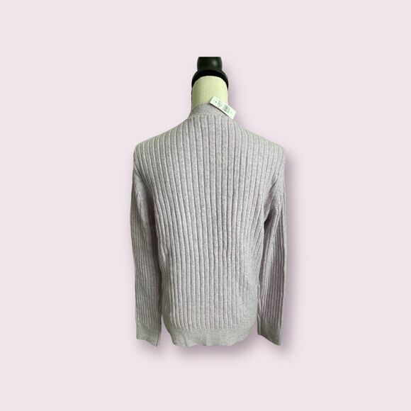 LOFT Cardigan Front Pockets V-neck Lavender Medium - Picture 3 of 3